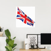 統一された王国/ユニオンジャック国旗 ポスター (ホームオフィス)