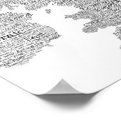 統一された王国/素晴らしイギリススラング語アートマップ ポスター (角)