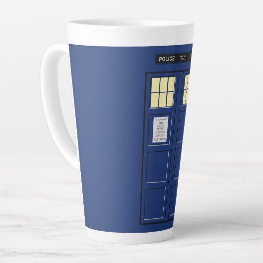 統一された王国 – Blue Police Public Call Box 1 カフェラテマグ (左アングル)