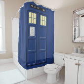 統一された王国 – Blue Police Public Call Box 1 シャワーカーテン (インサイチュ)