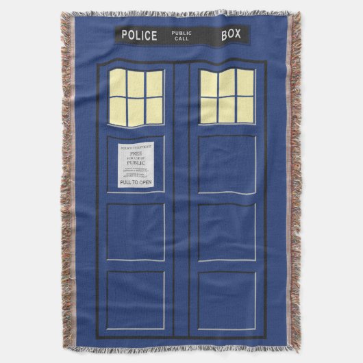 統一された王国 – Blue Police Public Call Box 1 スローブランケット (正面縦)