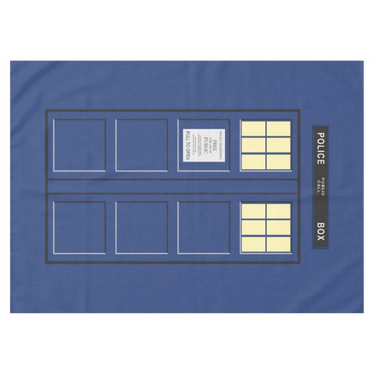 統一された王国 – Blue Police Public Call Box 1 テーブルクロス (正面(横))