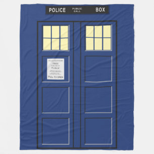 統一された王国 – Blue Police Public Call Box 1 フリースブランケット