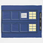 統一された王国 – Blue Police Public Call Box 1 フリースブランケット (正面(横))
