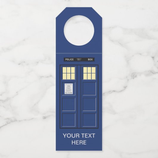 統一された王国 – Blue Police Public Call Box 1 ボトルネックタグ (正面)