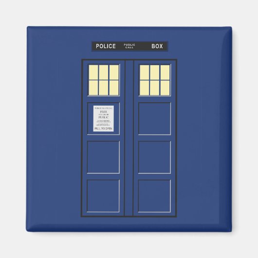 統一された王国 – Blue Police Public Call Box 1 マグネット (正面)