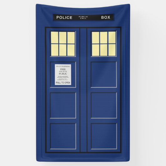 統一された王国 – Blue Police Public Call Box 1 横断幕 (縦)