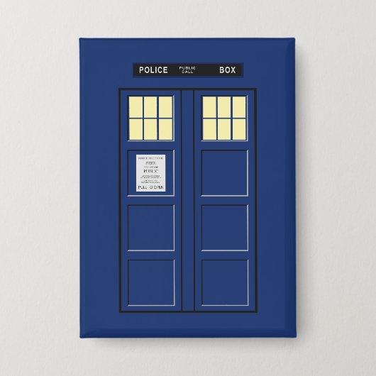 統一された王国 – Blue Police Public Call Box 1 缶バッジ (正面)
