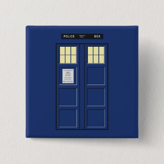 統一された王国 – Blue Police Public Call Box 1 缶バッジ (正面)