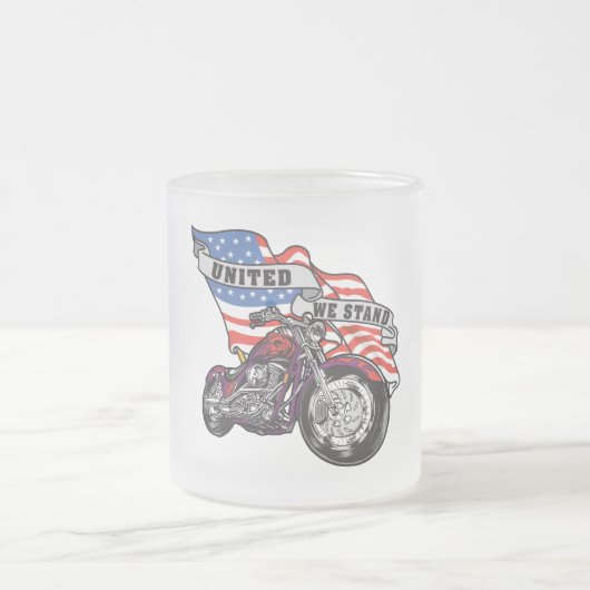 統一された私達は立ちます フロストグラスマグカップ (中央)