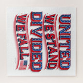 統一された私達は立ちます、分けられて私達パズル(20x20)ころびます ジグソーパズル (横)