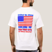 統一された私達は立ちます Tシャツ (裏面)