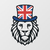 統一された英国国旗のライオン ウィンドウサイン (シート)