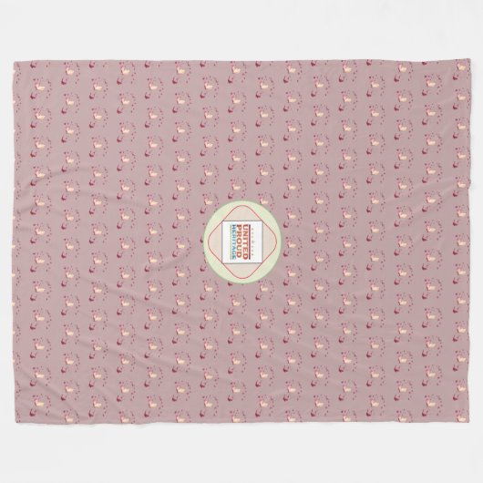 統一された誇りを持った伝統 フリースブランケット (正面(横))