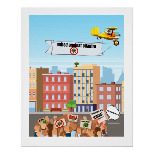 統一されたCilantroに対すおもしろいる – Cilantro ポスター (正面)