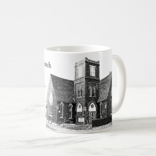 統一メソジスト教会のマグ コーヒーマグカップ (正面右)