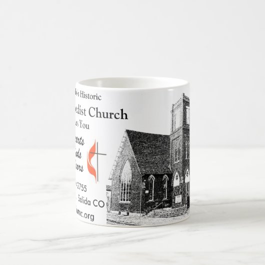 統一メソジスト教会のマグ コーヒーマグカップ (中央)