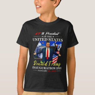 統一国家の47代大統領 トランプ就任式 Tシャツ