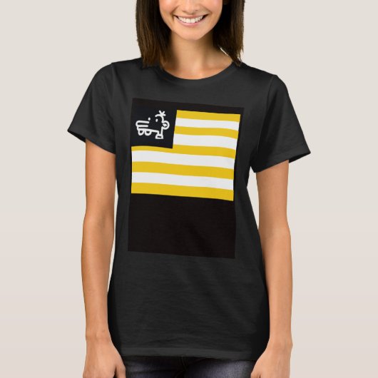 統一正義と問題のない多数の国旗 Tシャツ (正面)