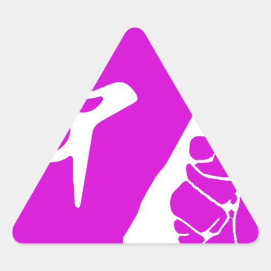 統一，愛と平和，団結_ 三角形シール (正面)