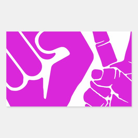 統一,愛と平和,団結_ 長方形シール (正面)