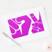 統一,愛と平和,団結_ 長方形シール (封筒)