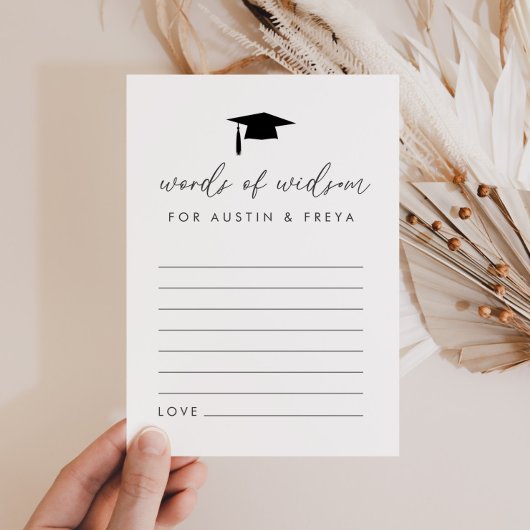 統合された知恵のカードの卒業式 招待状