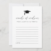 統合された知恵のカードの卒業式 招待状 (正面)