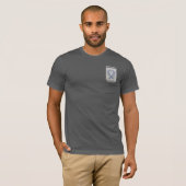 統合失調症シルバー認識度リボンエンジェルティー Tシャツ (正面フル)
