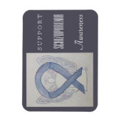 統合失調症認識度リボンエンジェルカスタムマグネット マグネット (縦)