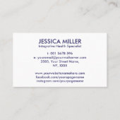 統合治癒十字型 – 機能医学 名刺 (裏面)