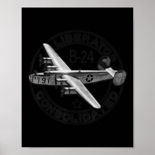 統合B-24リベレーター第2次世界大戦米国軍隊航空機 ポスター