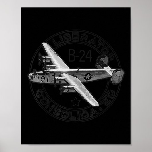 統合B-24リベレーター第2次世界大戦米国軍隊航空機 ポスター (正面)