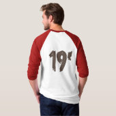 統治メンズクラシックな野球のティーのHAUS Tシャツ (裏面フル)