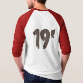 統治メンズクラシックな野球のティーのHAUS Tシャツ (裏面)