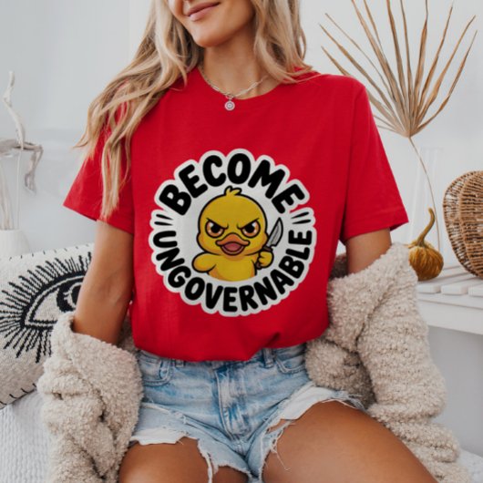 統治不能になれ 暴政に抵抗せよ アクティビストのあひる Tシャツ