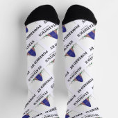 統計によって動くベルカーブ統計ユーモア ソックス (上部)