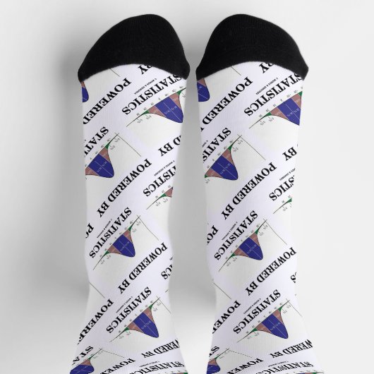 統計によって動くベルカーブ統計ユーモア ソックス (上部)