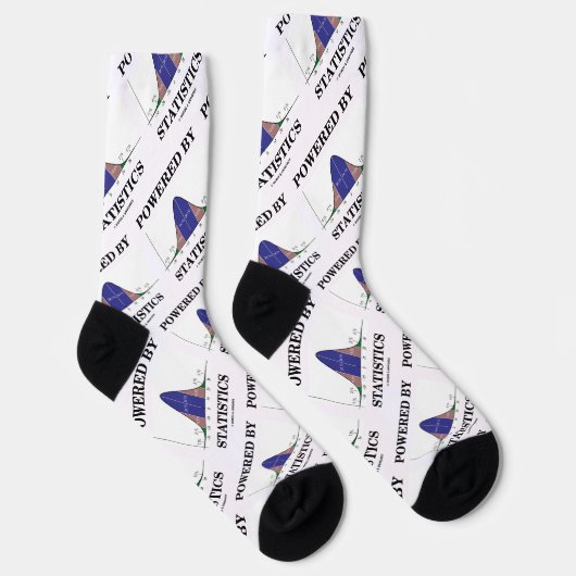 統計によって動くベルカーブ統計ユーモア ソックス (右)