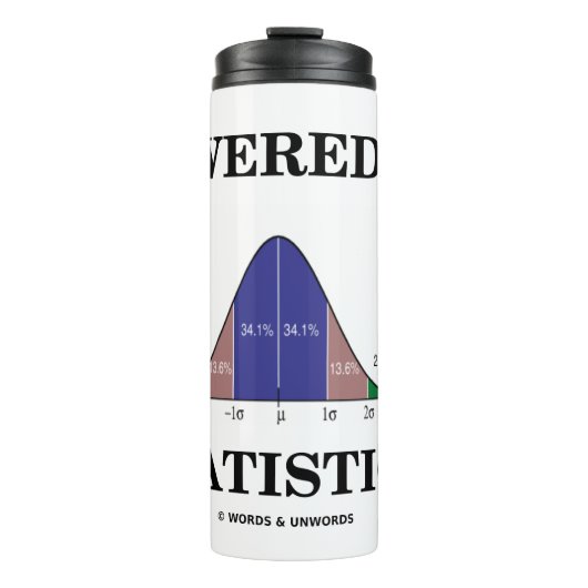 統計によって動くベルカーブ統計ユーモア タンブラー (正面)