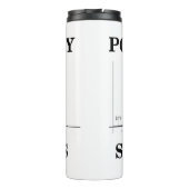 統計によって動くベルカーブ統計ユーモア タンブラー (裏面)