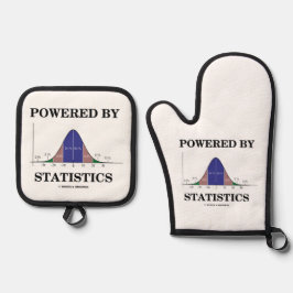 統計によって動くベルカーブ統計ユーモア 鍋つかみ&鍋敷きセット