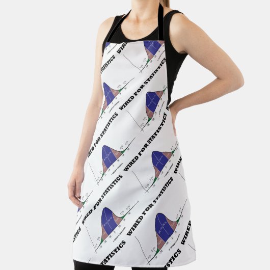 統計のための有線Statsベル曲線ユーモア エプロン (インサイチュ)
