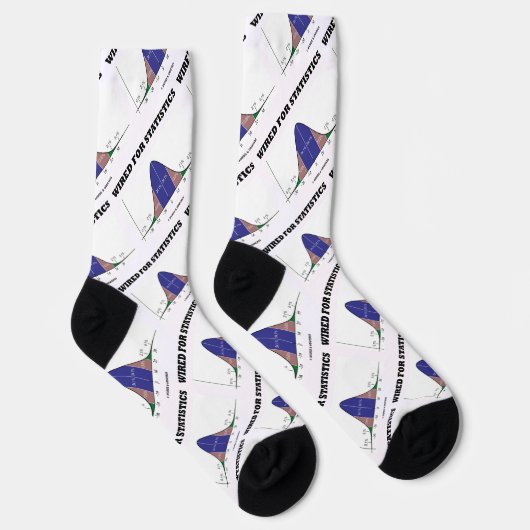 統計のための有線Statsベル曲線ユーモア ソックス (右)