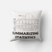 統計の要約（ベル曲線分布） クッション (裏面)