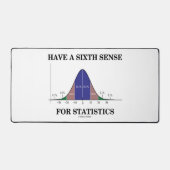 統計の鐘曲線に対して第六感を持つ デスクマット (正面)