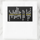 統計はステックールカー 長方形シール (バッグ)