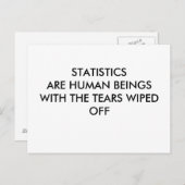 統計は人間の涙の拭き取り… ポストカード (正面/裏面)