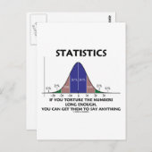 統計もしあなたは十分な長い数を拷問 ポストカード (正面/裏面)
