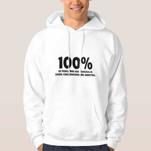 統計を使う人の100%が迷惑だ パーカ (正面)